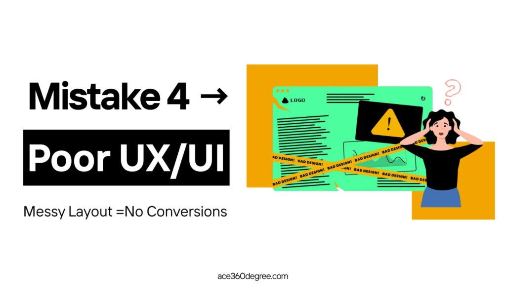 Poor UI/UX | Ace360degree